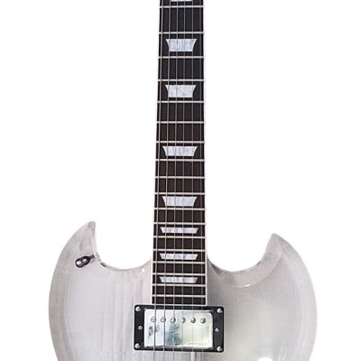 Custom Crown SG Plexiglass Acrylic Body Rosewood Fretboard Led Electric Guitar - Image 7