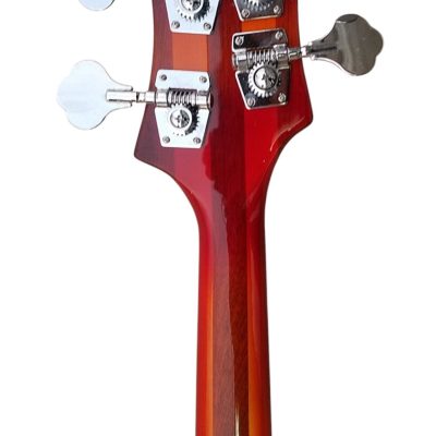 Custom Nova 4005V Cherry Fireglo 4 String Bass White Pickguard - Image 8