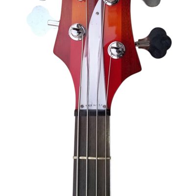 Custom Nova 4005V Cherry Fireglo 4 String Bass White Pickguard - Image 5