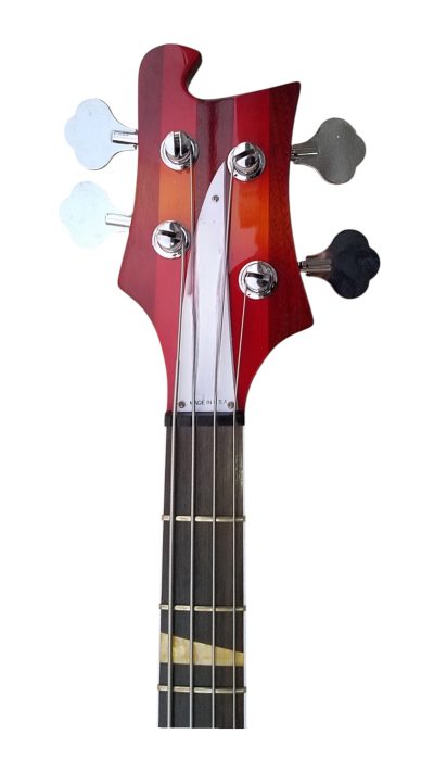 Custom Nova 4005V Cherry Fireglo 4 String Bass White Pickguard - Image 5