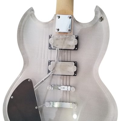 Custom Crown SG Plexiglass Acrylic Body Rosewood Fretboard Led Electric Guitar - Image 3