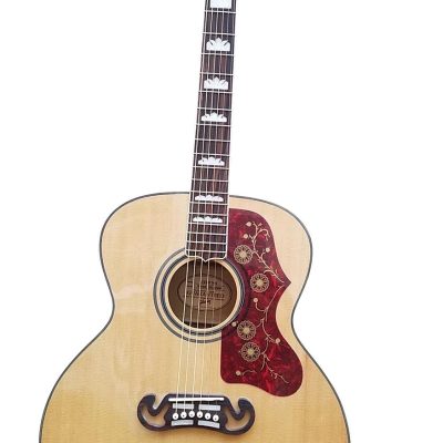 Custom Crown SJ200 Elvis Natural Studio Acoustic Electric Guitar Moustache Bridge - Image 8