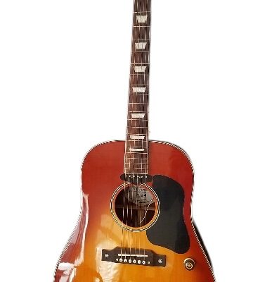 Custom Crown J160E Cherry Sunburst Magnetic Pickup Acoustic Electric Guitar