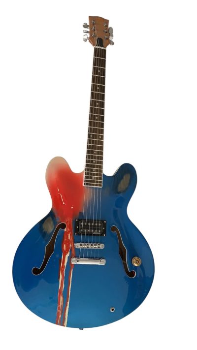 Custom Crown Riviera ES333 Tom DeLonge Pelham Blue Fhole Semi Hollow Jazz Guitar - Image 8