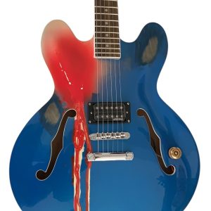 Custom Crown Riviera ES333 Tom DeLonge Pelham Blue Fhole Semi Hollow Jazz Guitar