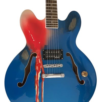 Custom Crown Riviera ES333 Tom DeLonge Pelham Blue Fhole Semi Hollow Jazz Guitar