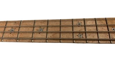 Custom Aurelius Bootsy Pink Crystal Space 4 String LED Bass Five Pickups MEC Pickups Option - Image 5