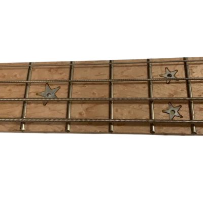 Custom Aurelius Bootsy Pink Crystal Space 4 String LED Bass Five Pickups MEC Pickups Option - Image 5