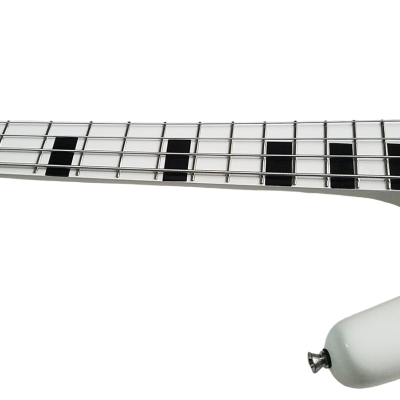 Custom Pulse Corvette Prince White 4 String Bass One Eye - Image 9