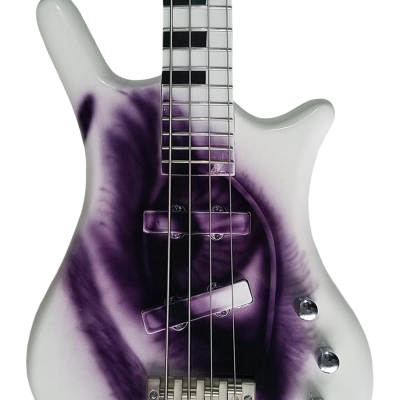 Custom Pulse Corvette Prince White 4 String Bass One Eye