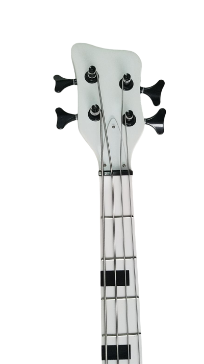 Custom Pulse Corvette Prince White 4 String Bass One Eye - Image 3