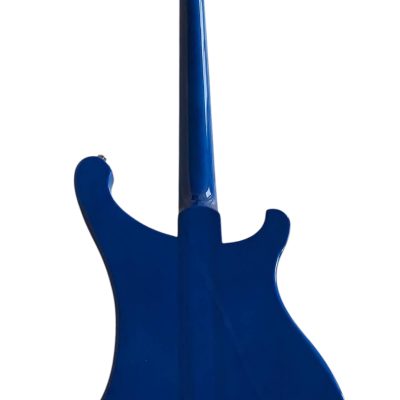 Custom Nova 4003 Blue Chrome Hardware 4 String Bass White Pickguard - Image 6