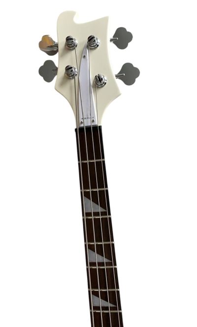 Custom Nova 4003 White Checkerboard Bindings Chrome Hardware 4 String Bass Black Pickguard - Image 3