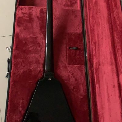 Custom Crown Korina Flying V Silverburst 4 String Bass - Image 5