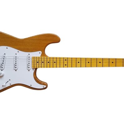 Custom Regent Natural Ash Wood Body Electric Guitar - Image 9