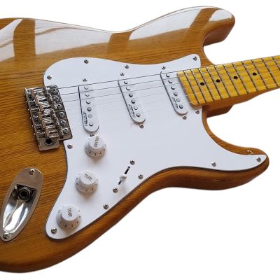 Custom Regent Natural Ash Wood Body Electric Guitar - Image 7