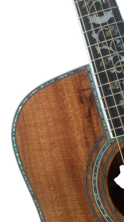 Custom Vertex 1833 D45 Solid Koa Top And Ply Koa Back And Sides Acoustic Electric Guitar - Image 4