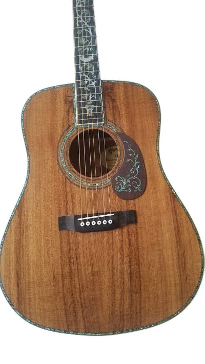 Custom Vertex 1833 D45 Solid Koa Top And Ply Koa Back And Sides Acoustic Electric Guitar