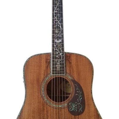 Custom Vertex 1833 D45 Solid Koa Top And Ply Koa Back And Sides Acoustic Electric Guitar - Image 3