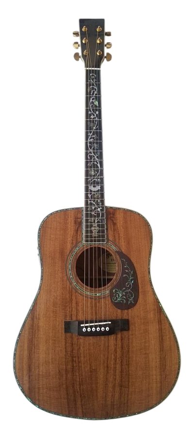 Custom Vertex 1833 D45 Solid Koa Top And Ply Koa Back And Sides Acoustic Electric Guitar - Image 3