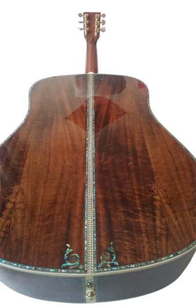 Custom Vertex 1833 D45 Solid Koa Top Ply Koa Back And Sides Acoustic Electric Guitar - Image 3