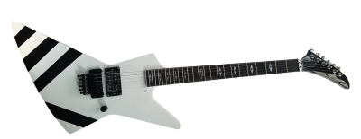 Custom Crown Matthias Jabs White Black Stripes Tremolo Korina Electric Guitar Scorpions - Image 5
