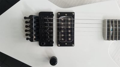 Custom Crown Matthias Jabs White Black Stripes Tremolo Korina Electric Guitar Scorpions - Image 8