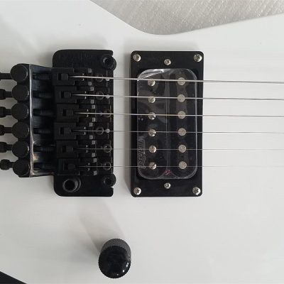 Custom Crown Matthias Jabs White Black Stripes Tremolo Korina Electric Guitar Scorpions - Image 8
