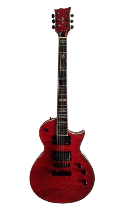 Custom Obsidian Deluxe EC1000 Eclipse Electric Guitar See Thru Black Cherry - Image 12