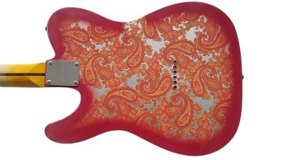Custom Regent Pink Paisley Thinline Relic Dual P90 Pickups Fhole Electric Guitar - Image 8