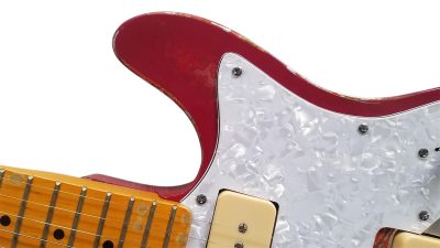 Custom Regent Pink Paisley Thinline Relic Dual P90 Pickups Fhole Electric Guitar - Image 6
