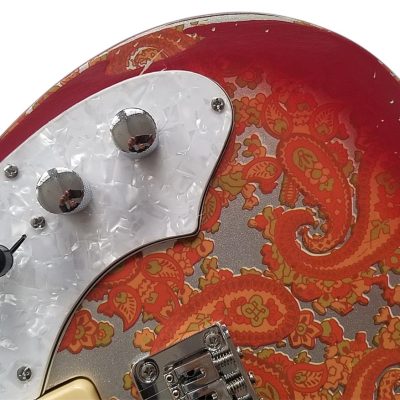 Custom Regent Pink Paisley Thinline Relic Dual P90 Pickups Fhole Electric Guitar - Image 5