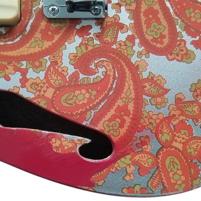 Custom Regent Pink Paisley Thinline Relic Dual P90 Pickups Fhole Electric Guitar - Image 4
