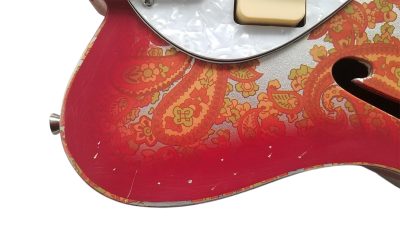Custom Regent Pink Paisley Thinline Relic Dual P90 Pickups Fhole Electric Guitar - Image 3