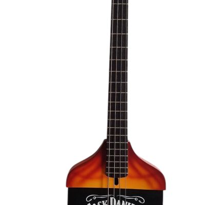 Custom Forge Jack Orange Burst Daniels Bottle 4 String Headless Bass - Image 10