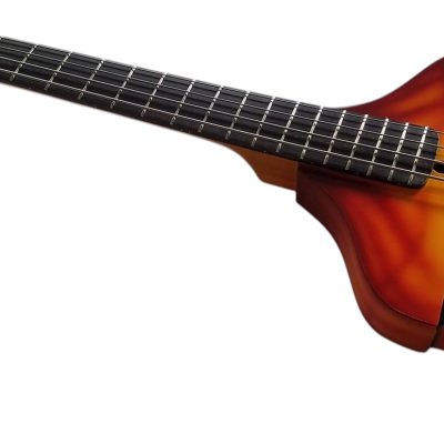 Custom Forge Jack Orange Burst Daniels Bottle 4 String Headless Bass - Image 7