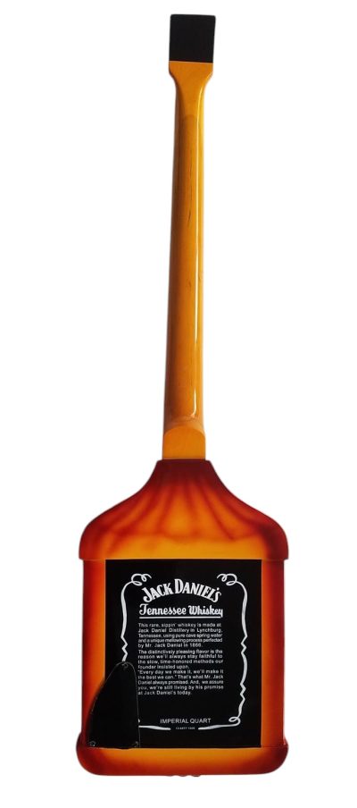 Custom Forge Jack Orange Burst Daniels Bottle 4 String Headless Bass - Image 4