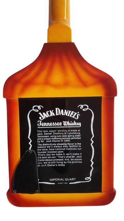 Custom Forge Jack Orange Burst Daniels Bottle 4 String Headless Bass - Image 2