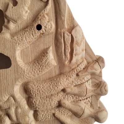 Custom Obsidian Skull And Bones Carved George Unfinished Body DIY Guitar - Image 7