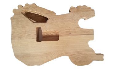 Custom Obsidian Skull And Bones Carved George Unfinished Body DIY Guitar - Image 3