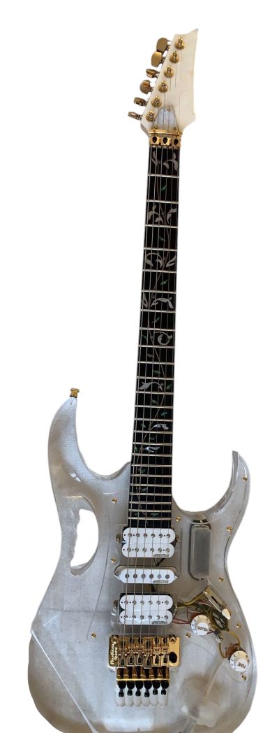Custom Axis Plexiglass Acrylic Lucite Red LED Tremolo Jem Guitar - Image 8