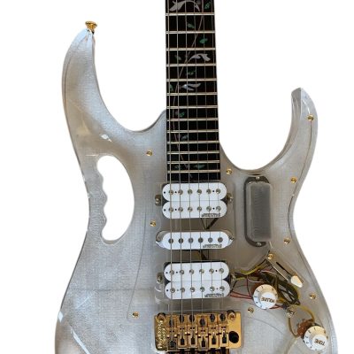 Custom Axis Plexiglass Acrylic Lucite Red LED Tremolo Jem Guitar