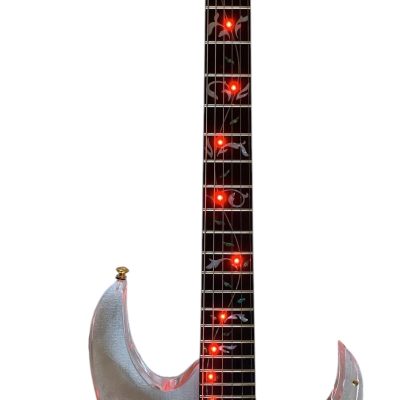 Custom Axis Plexiglass Acrylic Lucite Red LED Tremolo Jem Guitar - Image 2