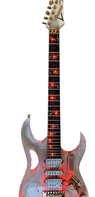 Custom Axis Plexiglass Acrylic Lucite Red LED Tremolo Jem Guitar - Image 2