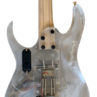 Custom Axis Plexiglass Acrylic Lucite Red LED Tremolo Jem Guitar - Image 4