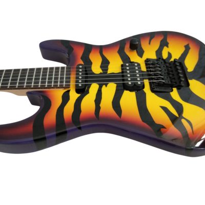 Custom Obsidian George GL200SBT Sunburst Tiger Tremolo Guitar - Image 2