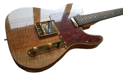Custom Regent Tiger Maple TopTortoise Brown Pearl Pickguard 6 String Electric Guitar - Image 2