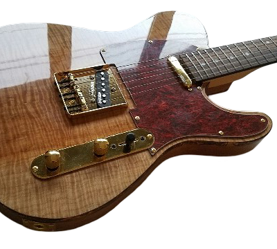 Custom Regent Tiger Maple TopTortoise Brown Pearl Pickguard 6 String Electric Guitar - Image 2