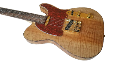 Custom Regent Tiger Maple TopTortoise Brown Pearl Pickguard 6 String Electric Guitar - Image 12