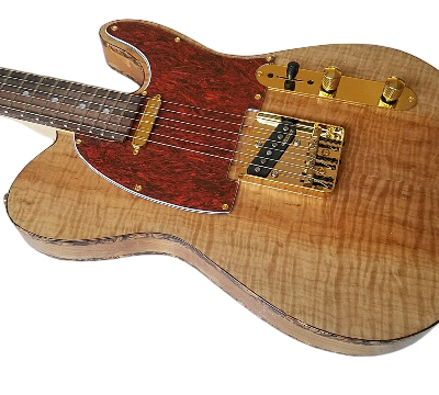 Custom Regent Tiger Maple TopTortoise Brown Pearl Pickguard 6 String Electric Guitar - Image 12